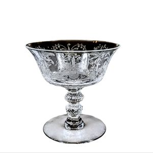 Heisey Orchid Sherbet Low Champagne Stemware Elegant Glass Vintage